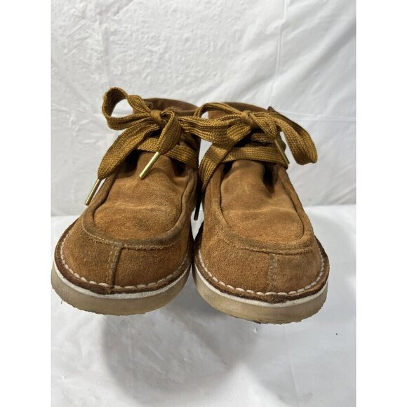 Free People Ashton Ankle Soft Suede Lace Booties Shoes tan size 8 - Picture 9 of 16